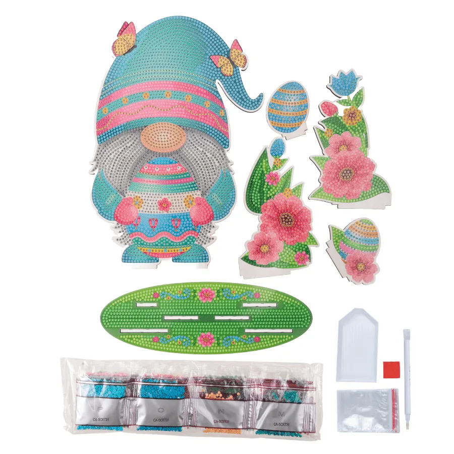 Craft Buddy Crystal Art Easter Gnome 3D scene diamond painting