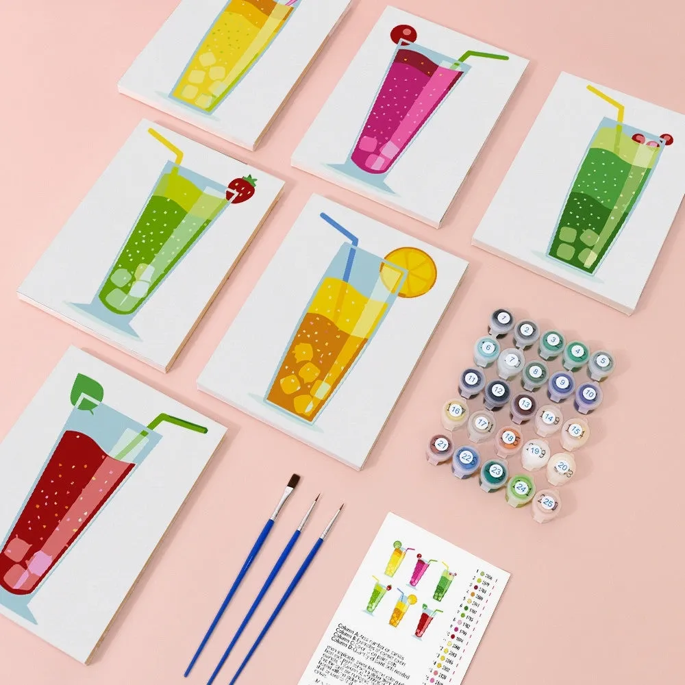 Figured'Art Mini Bruisende Fruitdranken schilderen op nummer 6st
