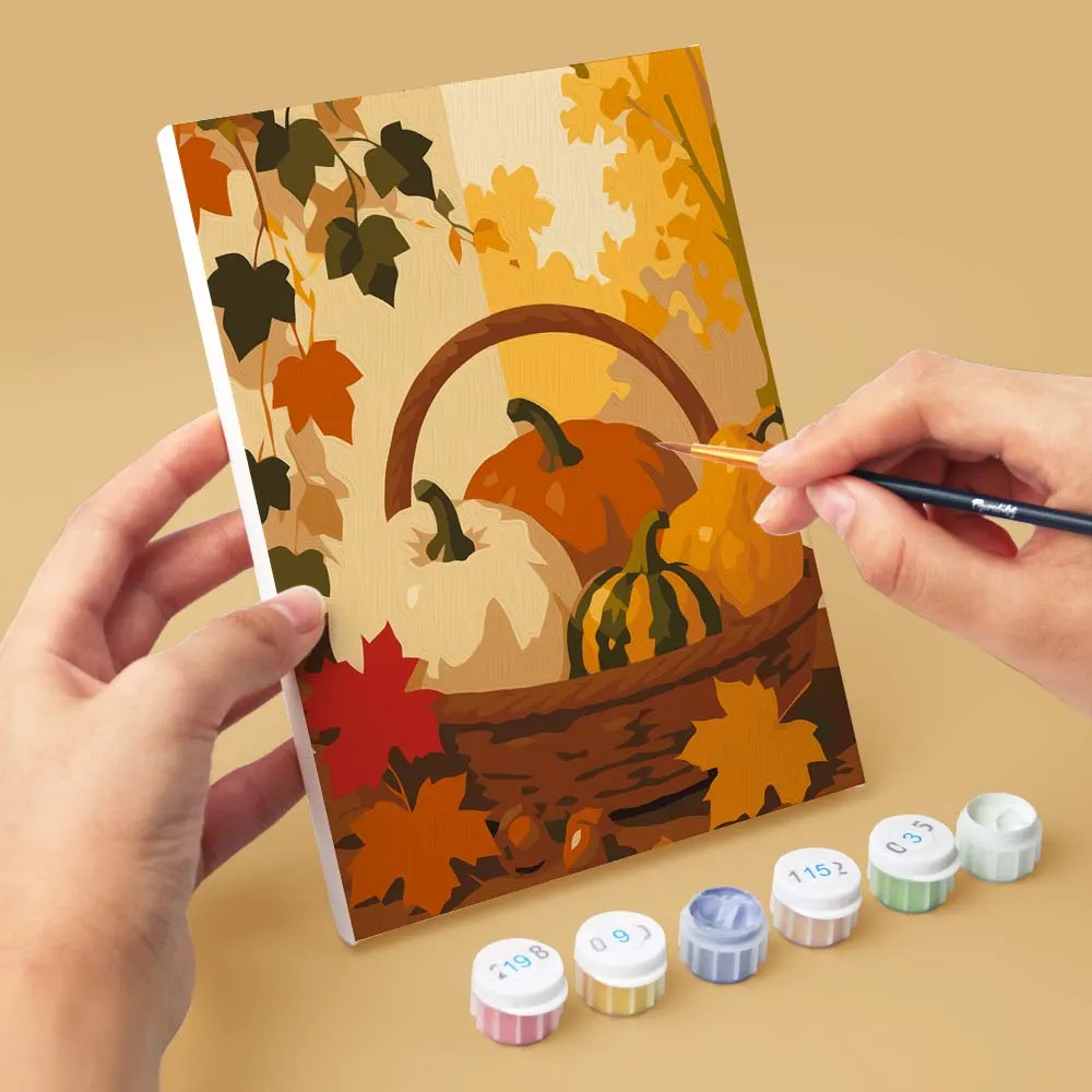 Figured'Art Mini Wilde herfstoogst schilderen op nummer 6x 15x20cm herfst