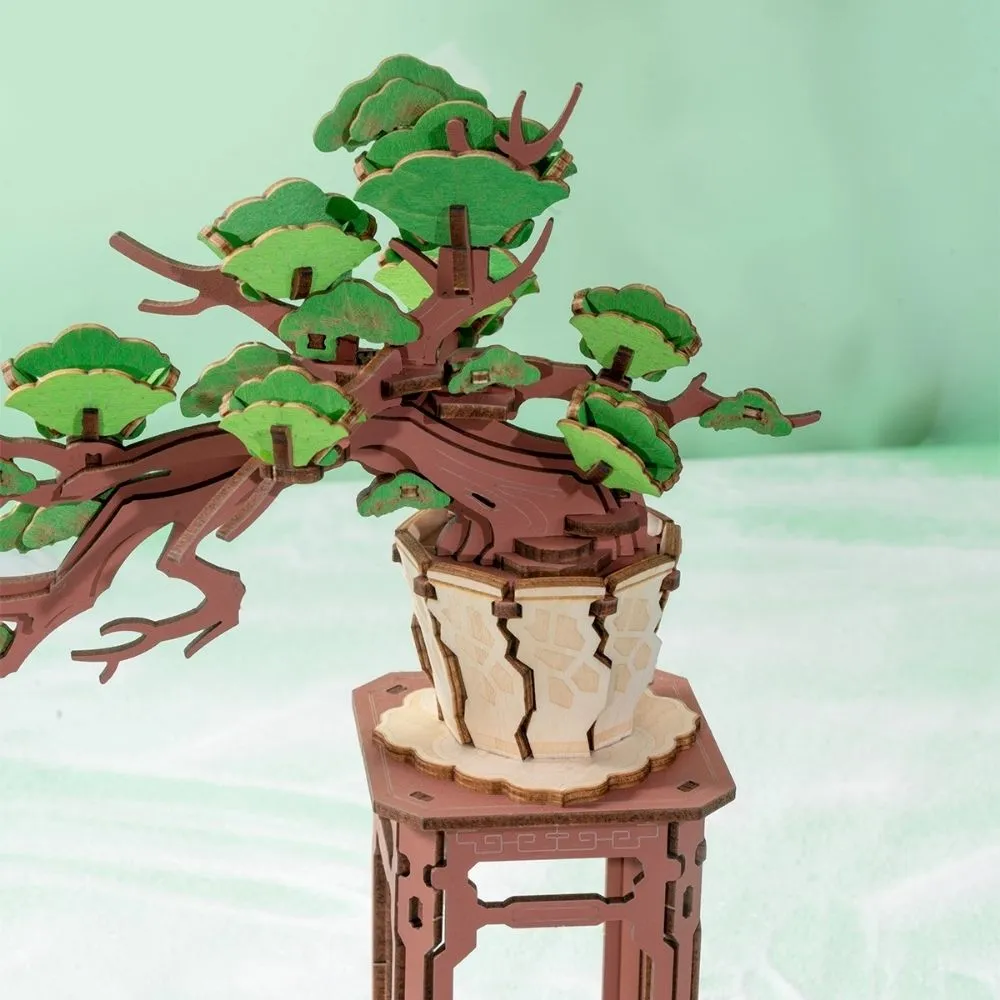 Figured'Art Altijdgroene Pijnboom Bonsai 3D puzzel 115-delig groen