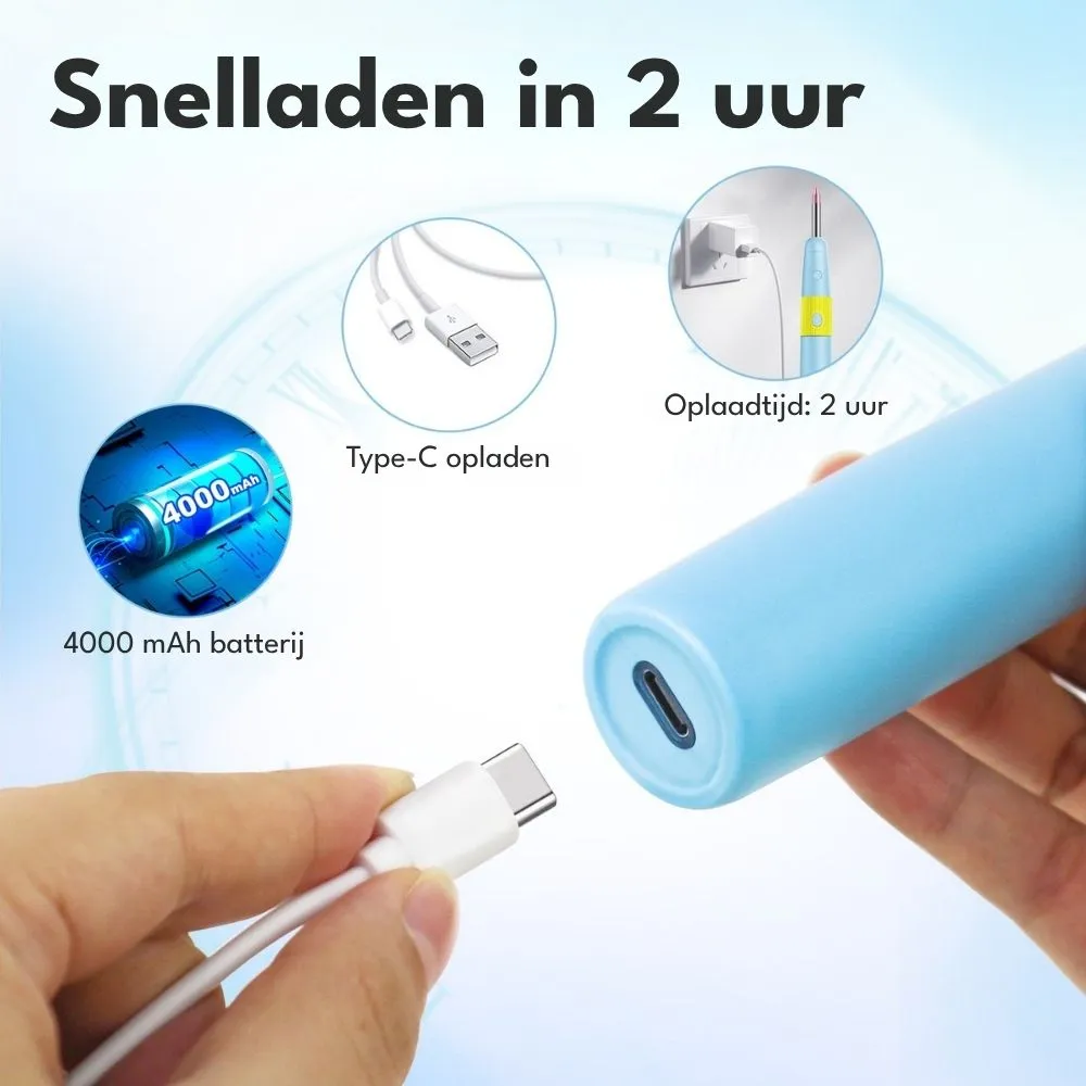 Figured'Art Hotfix Rhinestone Applicator strasspen blauw draadloos