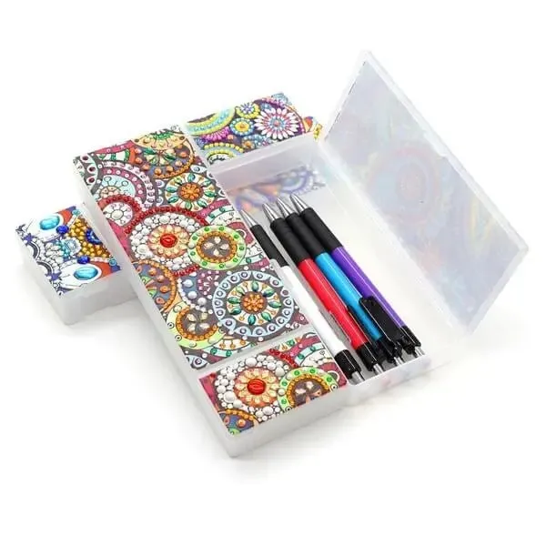 Figured'Art Diamond Painting Pennendoos Cirkels 21x7 cm met tools