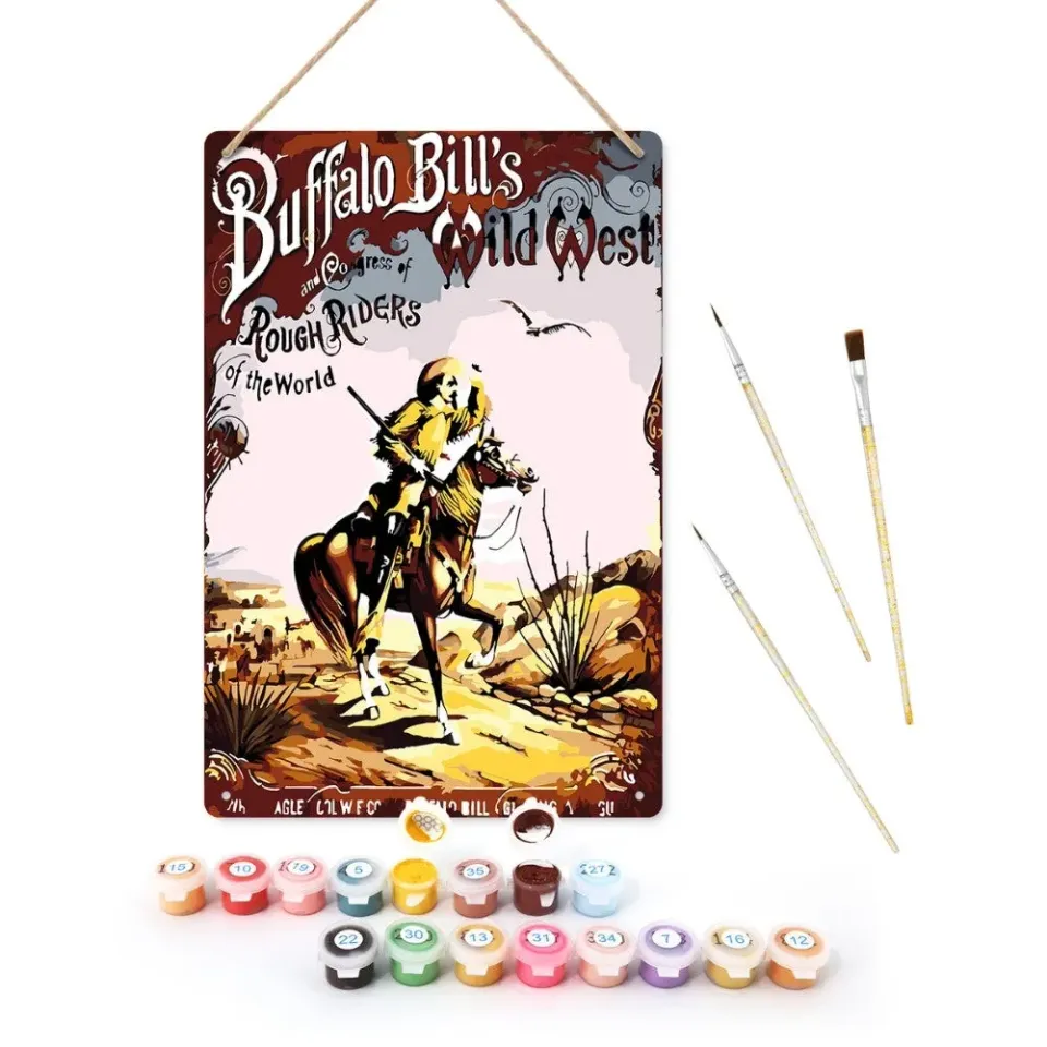 Figured'Art Buffalo Bills Wilde Westen metalen poster schilderen op nummer