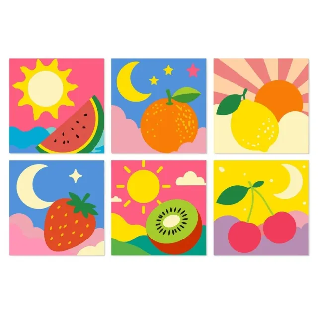 Figured'Art Fruitige Pop mini schilderen op nummer 6x20x20