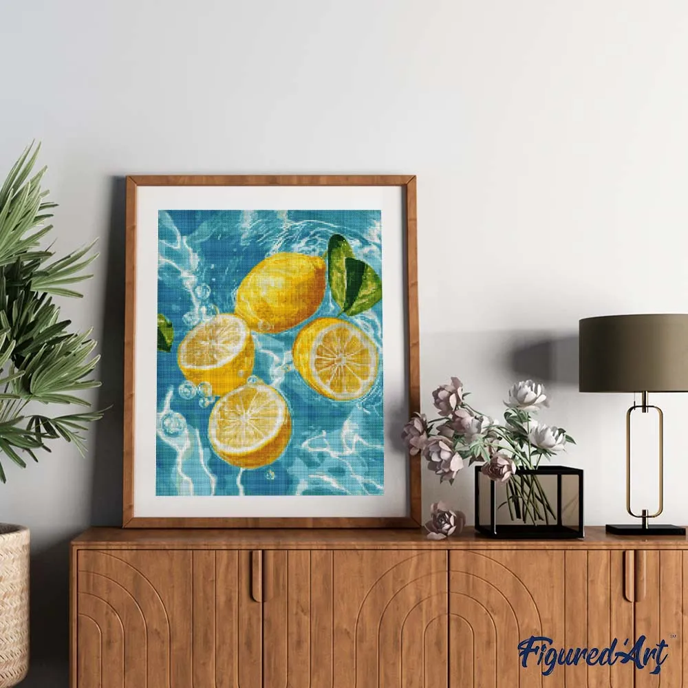 Figured'Art Citrusbries diamond painting full drill zomer fruit