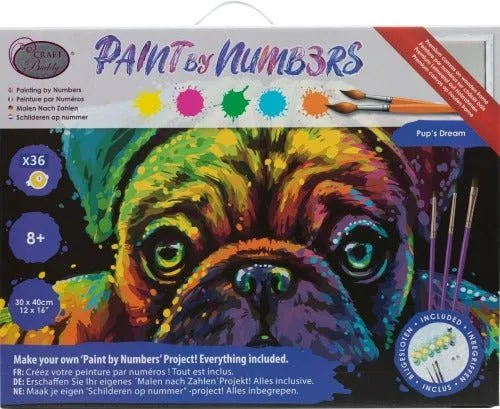 Craft Buddy Paint by Numb3rs Pup's Dream schilderen op nummer 30x40cm