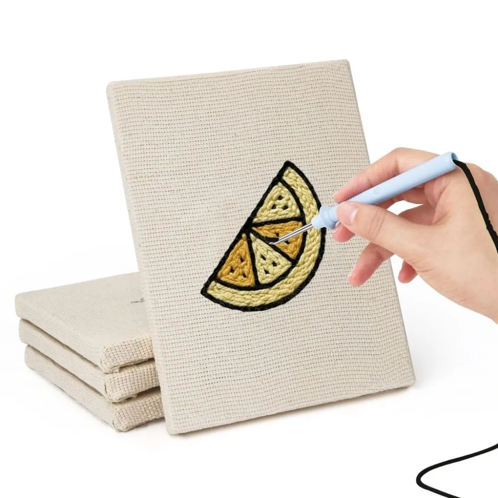 Figured'Art Dessert Lekkernijen punch needle set 15x20cm 4 stuks
