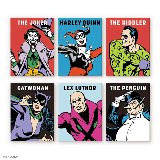 Figured'Art Mini DC Schurken schilderen op nummer 6 stuks comics