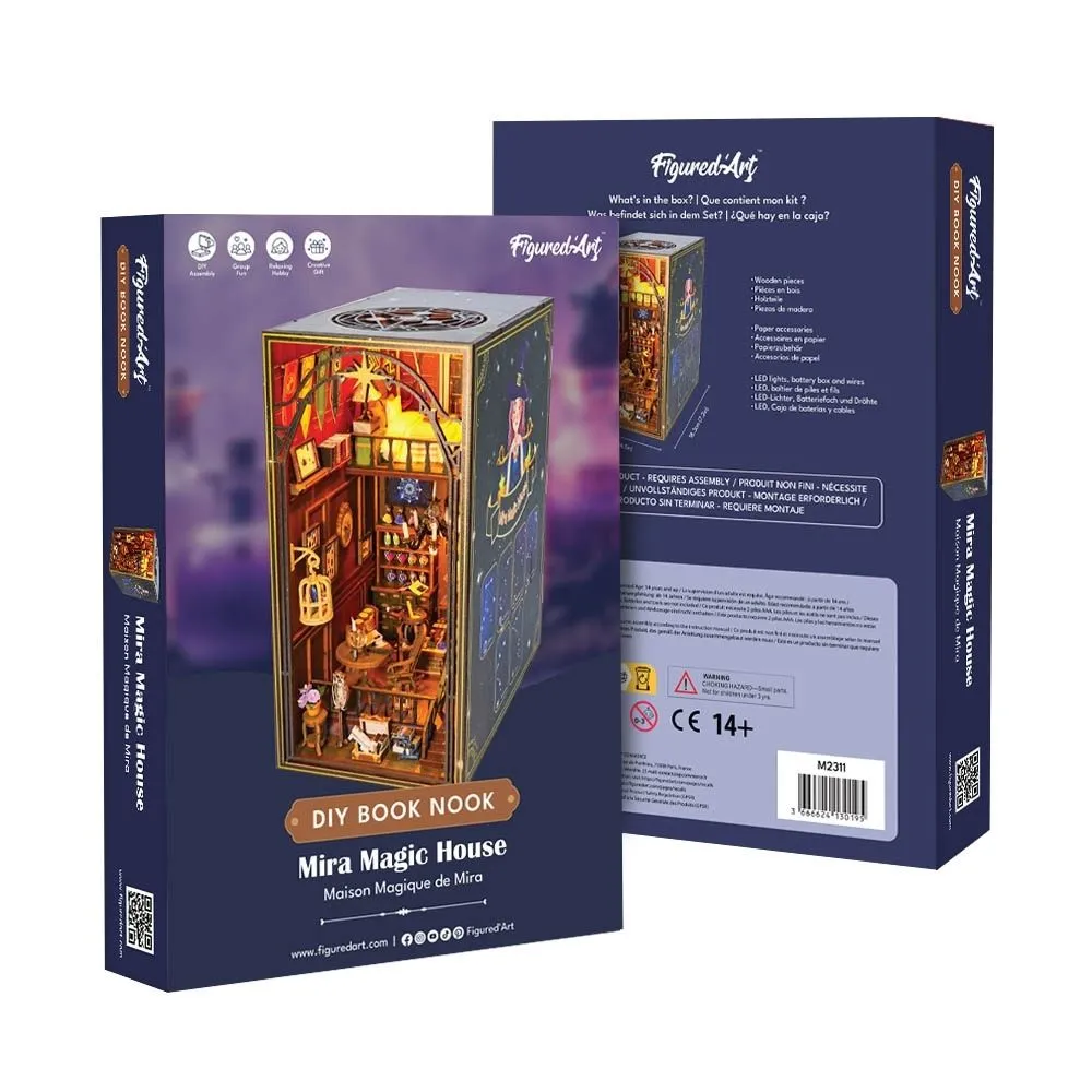 Figured'Art Mira's Magisch Huis book nook 18,3x11,6x22cm met led