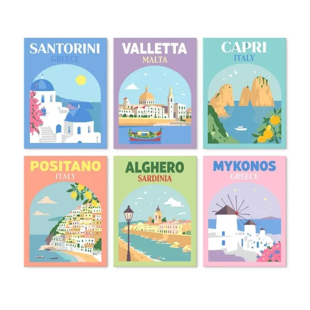 Figured'Art Mini Serie Mediterrane uitstapjes schilderen op nummer 15x20cm