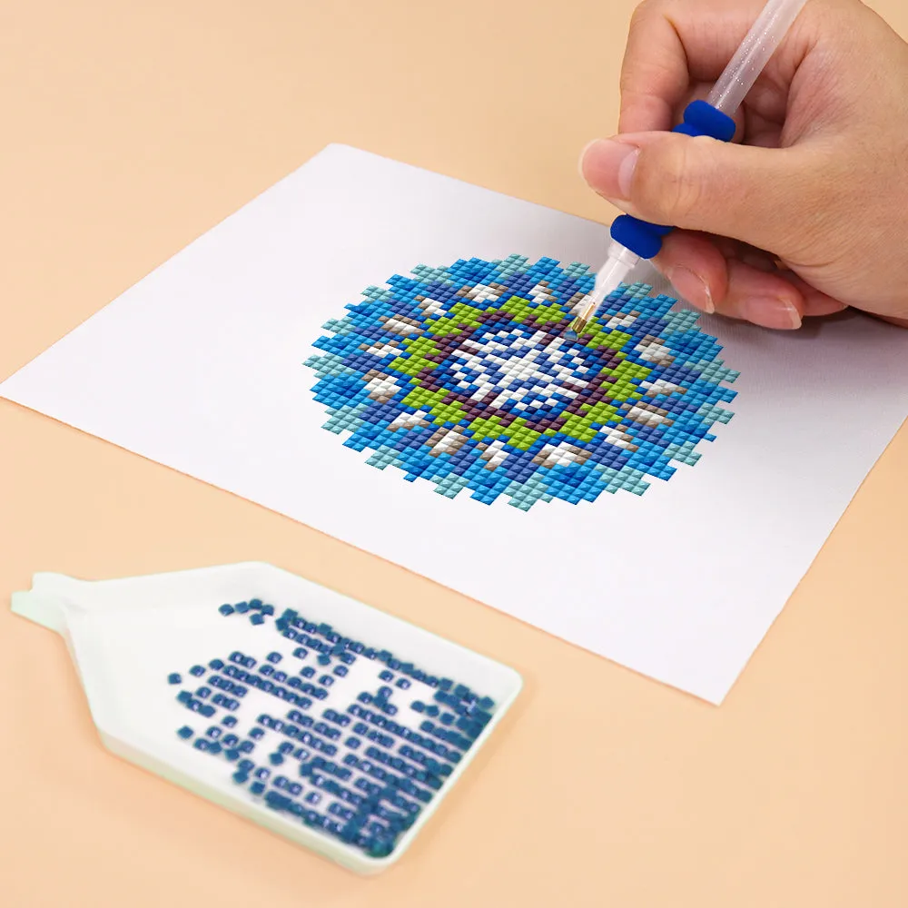 Figured'Art Kristallen Mandala's diamond painting 15x20cm 4 stuks