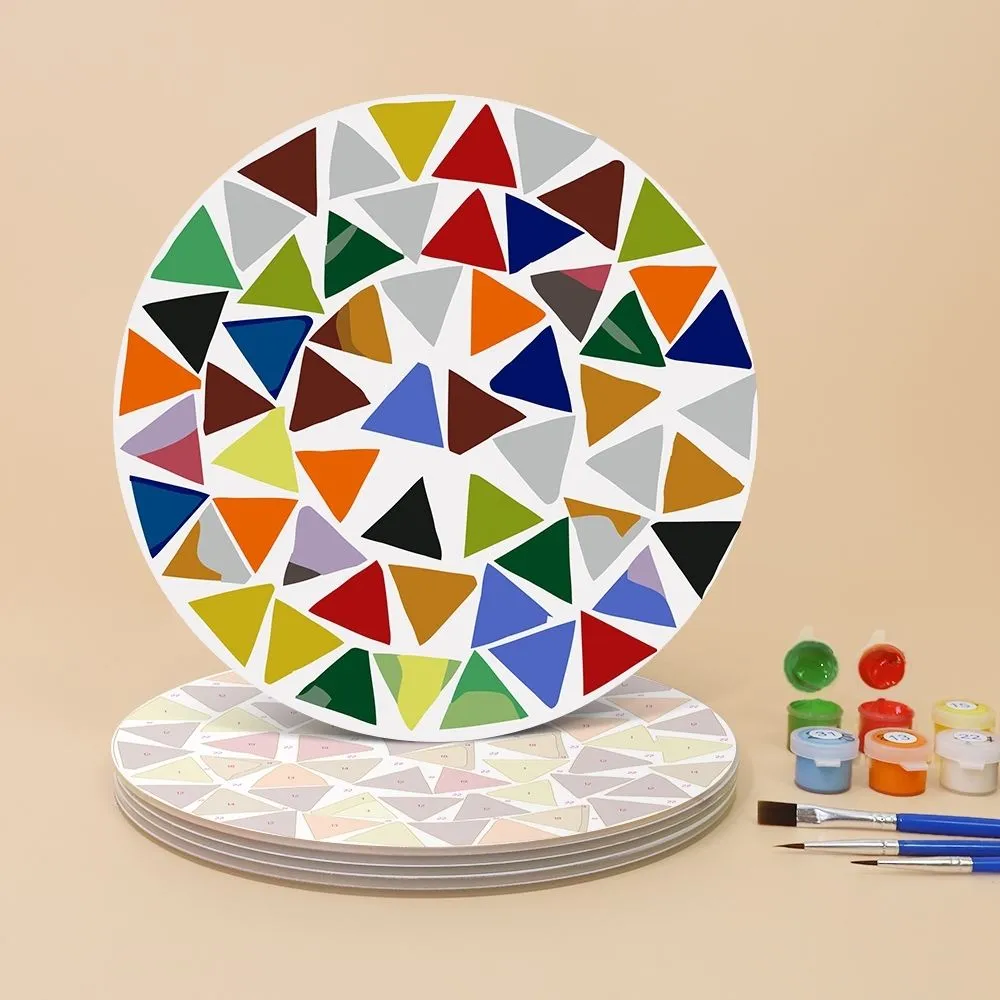 Figured'Art Moderne Geometrisch schilderen op nummer placemats 6x20 cm