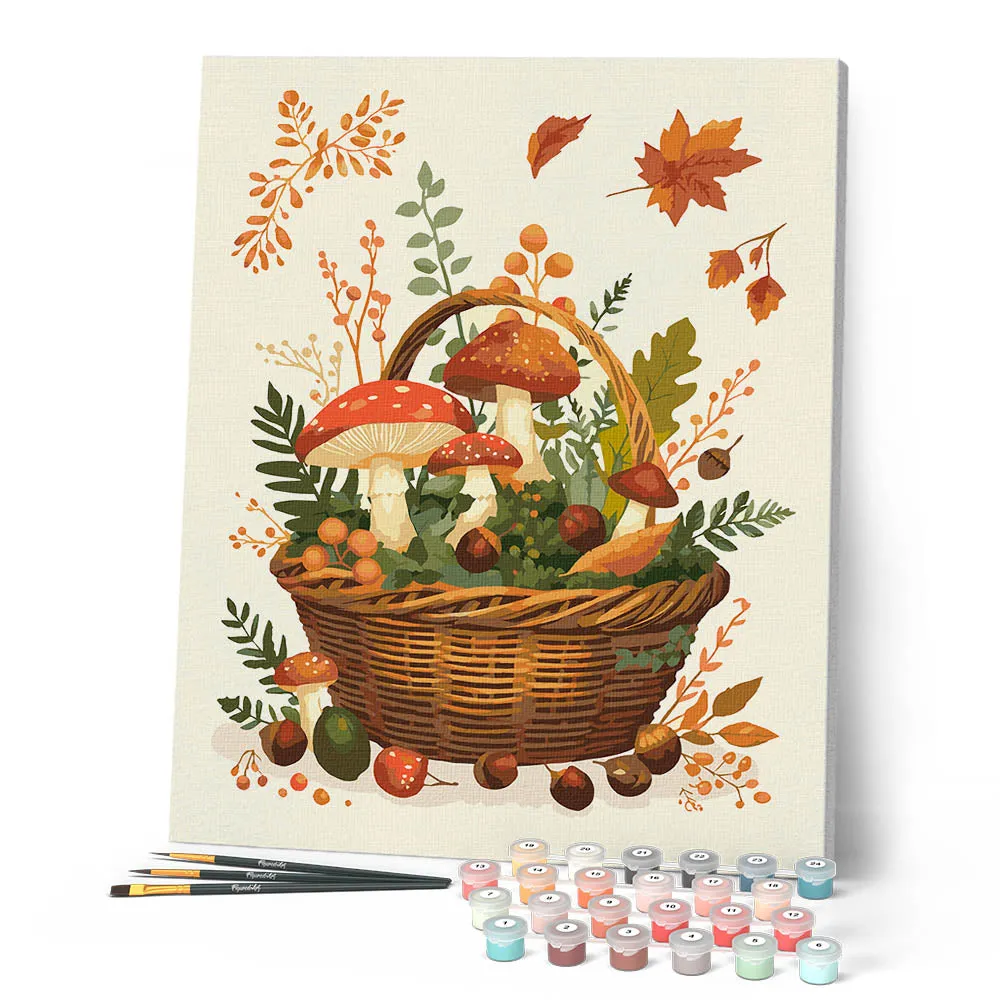 Figured'Art Herfstmand schilderen op nummer 40x50 cm herfst