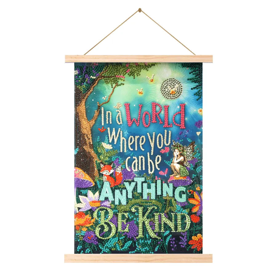 Craft Buddy Crystal Art Be Kind Scroll 20x30 cm partial