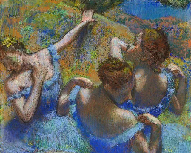 Figured'Art Blauwe Danseressen Degas schilderen op nummer canvas 40x50cm