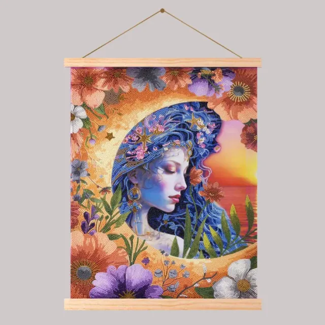 Craft Buddy Luna Goddess scroll diamond painting 40x50 maan