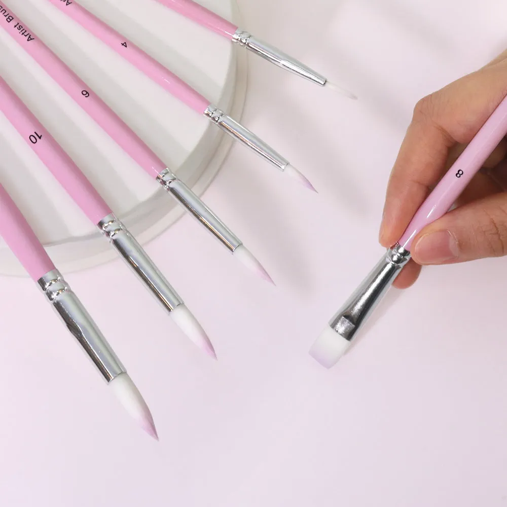 Figured'Art essentiële penselenset nylon 6 stuks verschillende maten