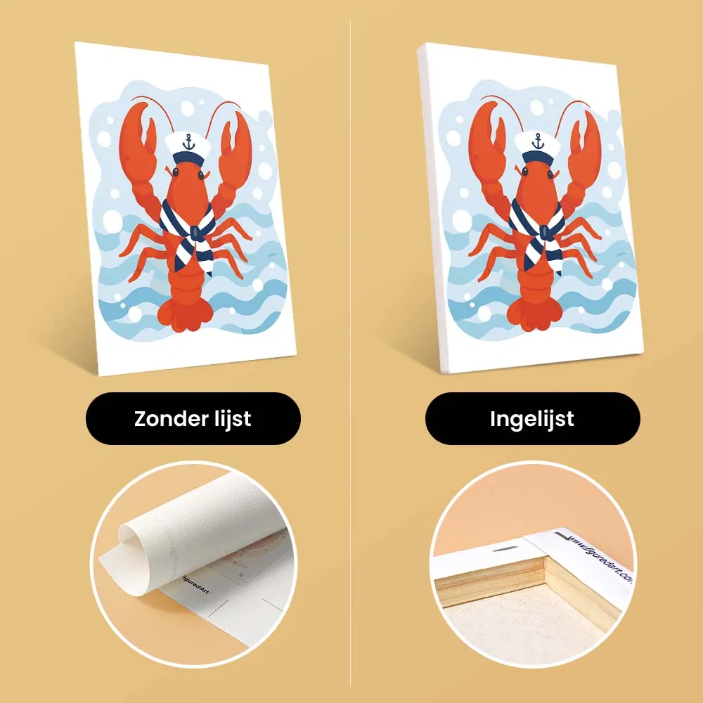 Figured'Art Mini Kustkreeft Collectie schilderen op nummer 6 stuks