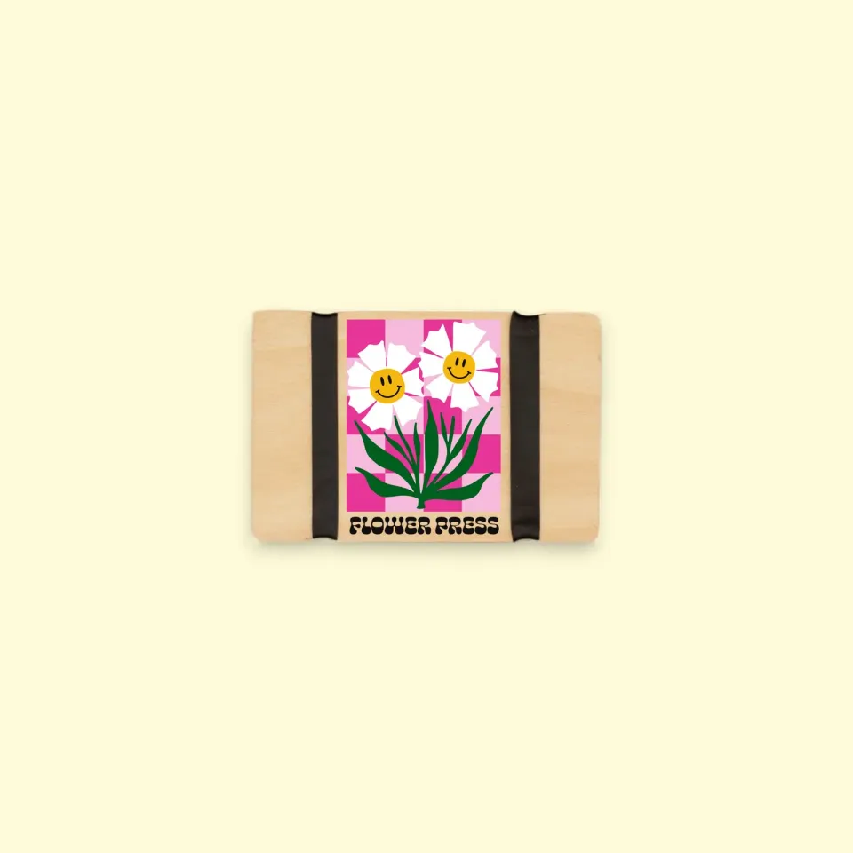 Studio Wald Pocket Flower Press bloemenpers Pink Happy Flower