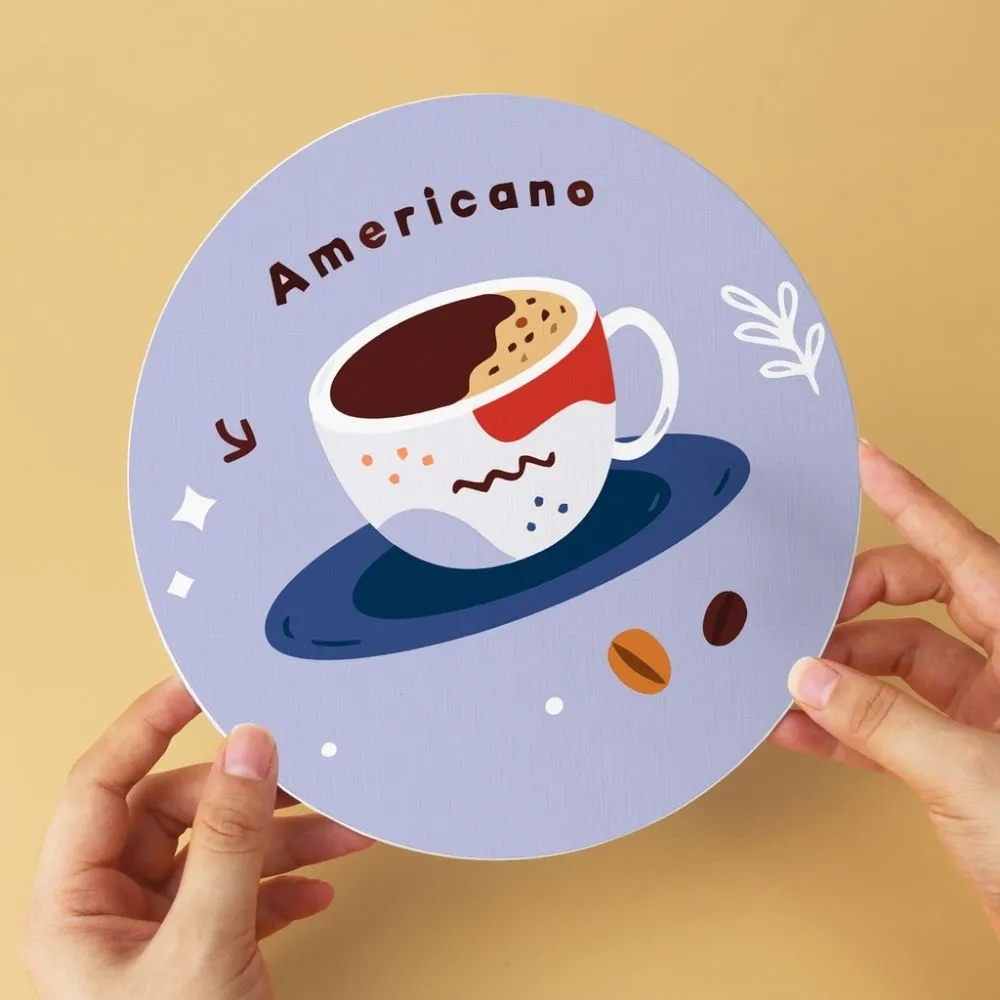 Figured'Art Mini Serie Lavendel-koffiekerst schilderen op nummer Ø20cm 6 stuks winter