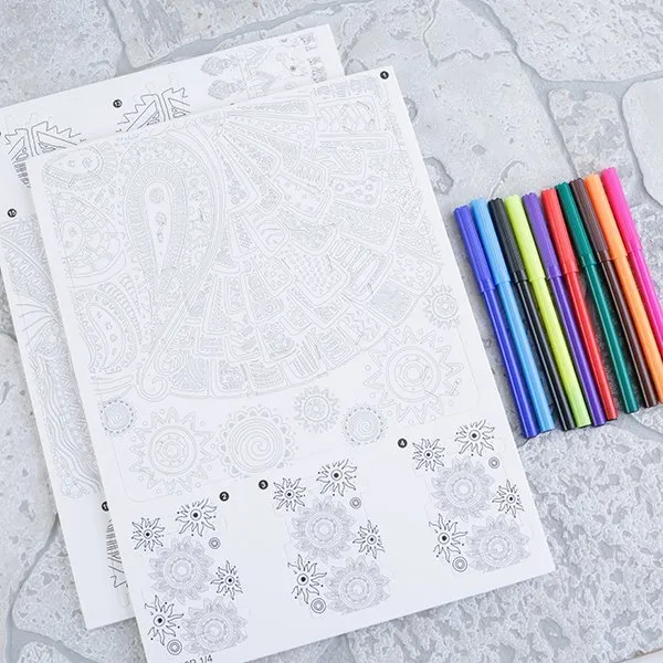 Craft Buddy Taj Mahal 3D kleurpuzzel 19cm met stiften