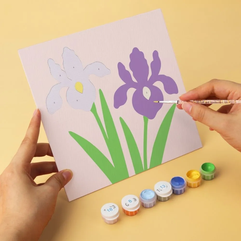 Figured'Art Mini Pastelkleurige bloemblaadjes schilderen op nummer 6 stuks