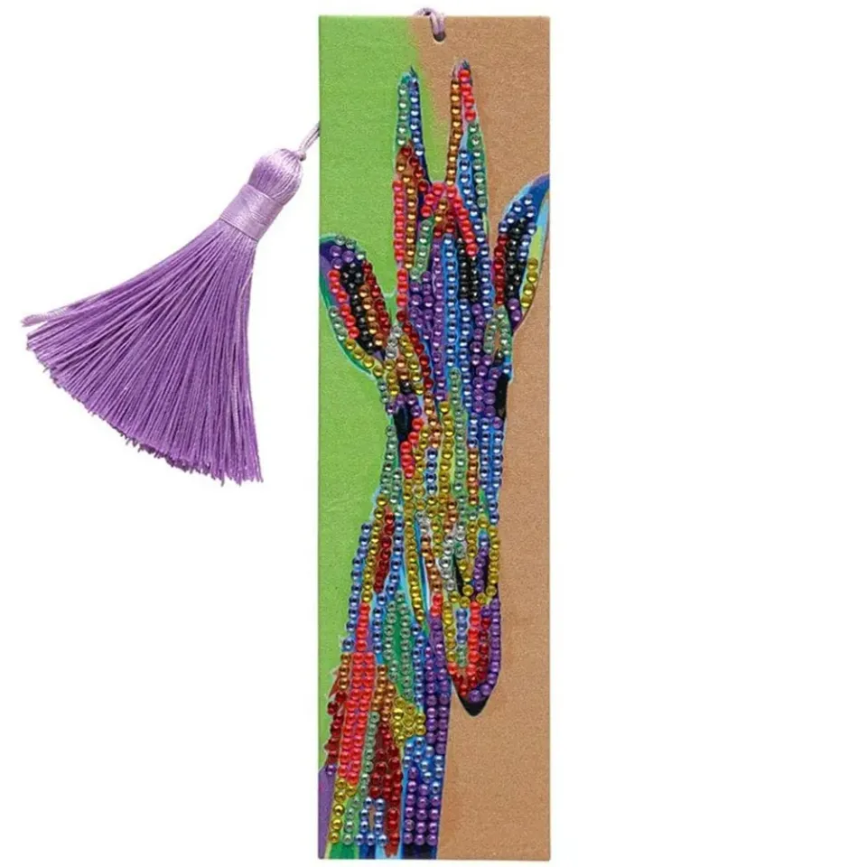 Figured'Art Giraffe diamond painting bladwijzer 21x6cm glans