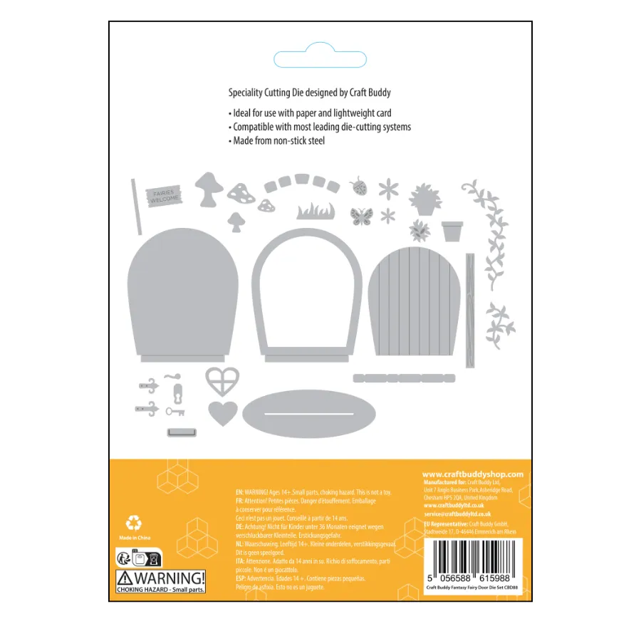 Craft Buddy Fantasy Fairy Door stansset 30-delig metaal