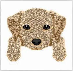 Craft Buddy Crystal Art Hond Pootjes motiefsticker 8-10 cm