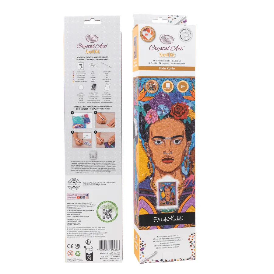 Craft Buddy Crystal Art Frida Kahlo scrollkit 40x50cm portret