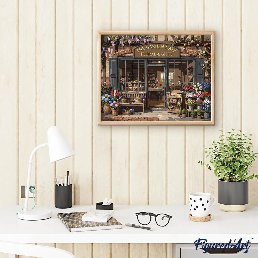 Figured'Art De tuinboetiek schilderen op nummer 40x50cm winkel