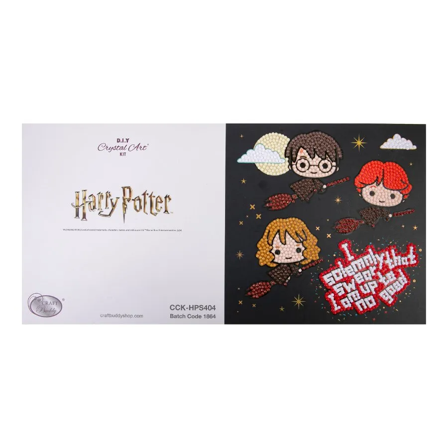 Craft Buddy Crystal Art Harry Potter Flying High kaart 18x18cm