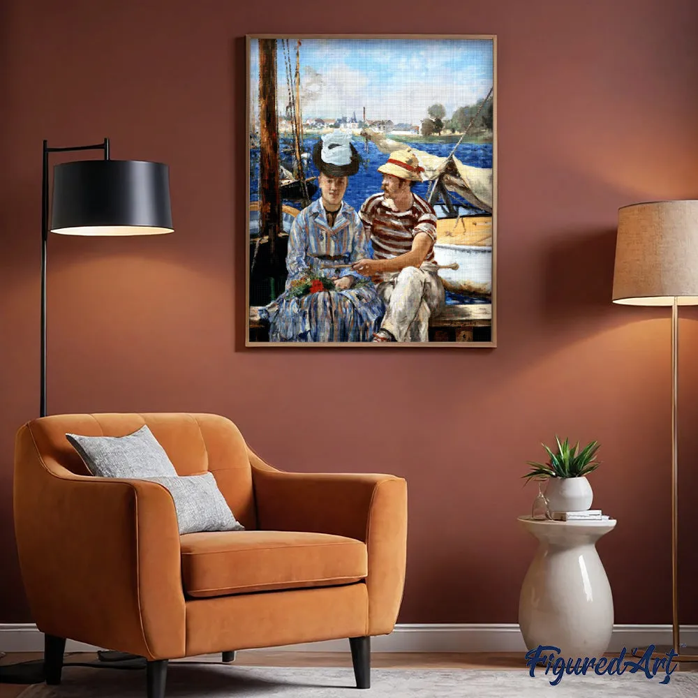 Figured'Art Argenteuil Manet diamond painting 40x50 cm vierkant