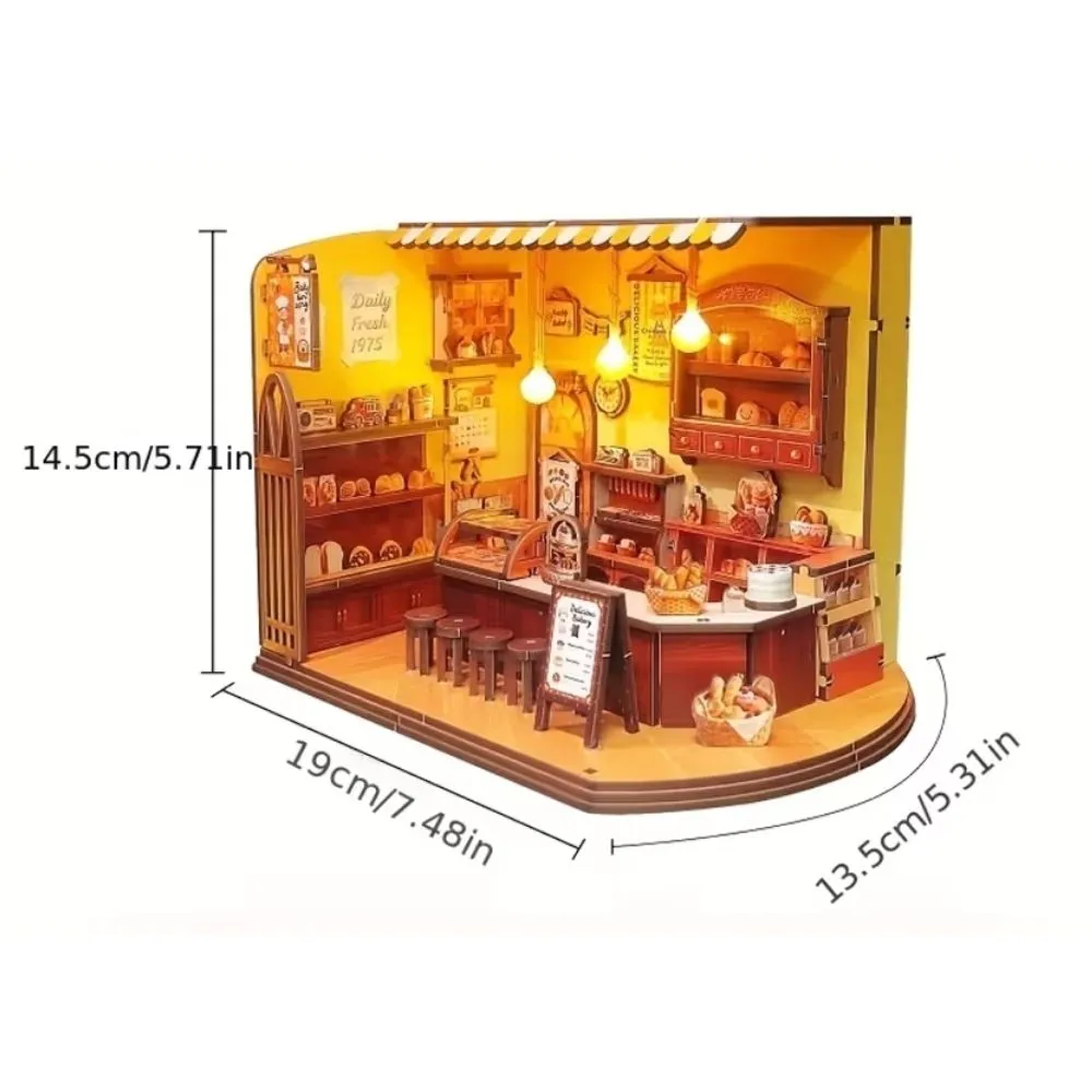 Figured'Art Tijdloze Bakkerij 3D puzzel miniatuurhuisje LED