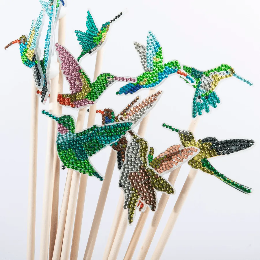 Craft Buddy Crystal Art Vogels Stokjes 12 stuks diamond