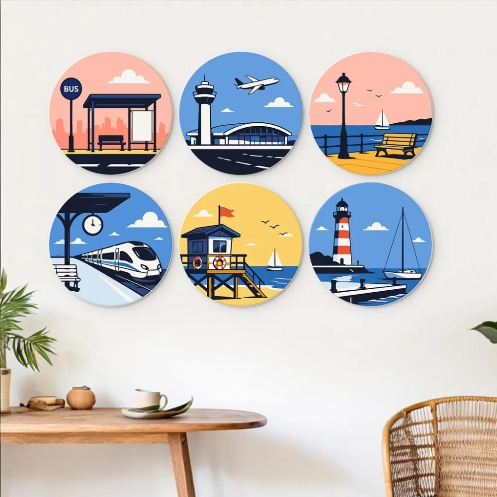 Figured'Art Mini Plekken om te ontdekken schilderen op nummer Ø20cm 6 stuks