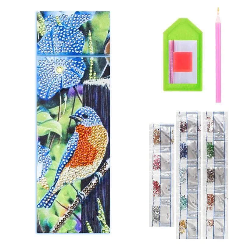 Figured'Art Vogel diamond painting pennenhouder 21x7x3cm steentjes
