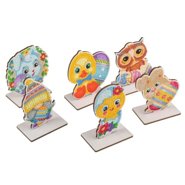 Craft Buddy Crystal Art Buddies Easter diamond painting set van 6