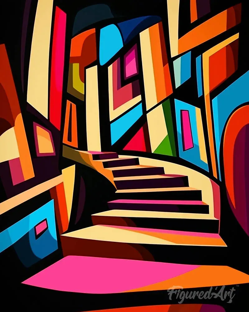 Gedurfd Abstract Trap Diamond Painting 40x50cm Full Drill