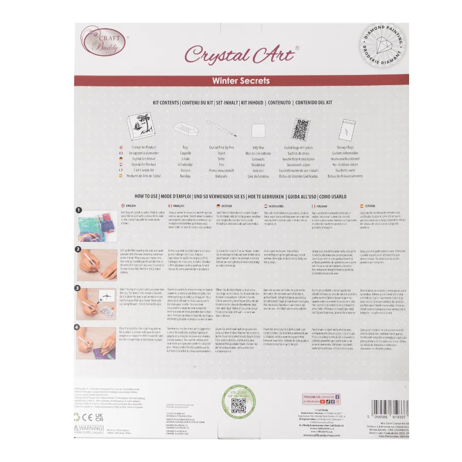 Craft Buddy Winter Secrets diamond painting canvas 40x50cm