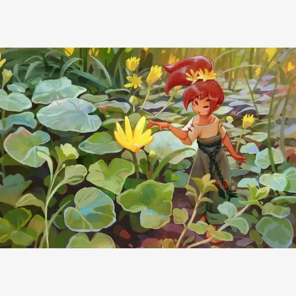 ARTDOT First Blooms pastorale diamond painting vierkant 47,5x70 cm