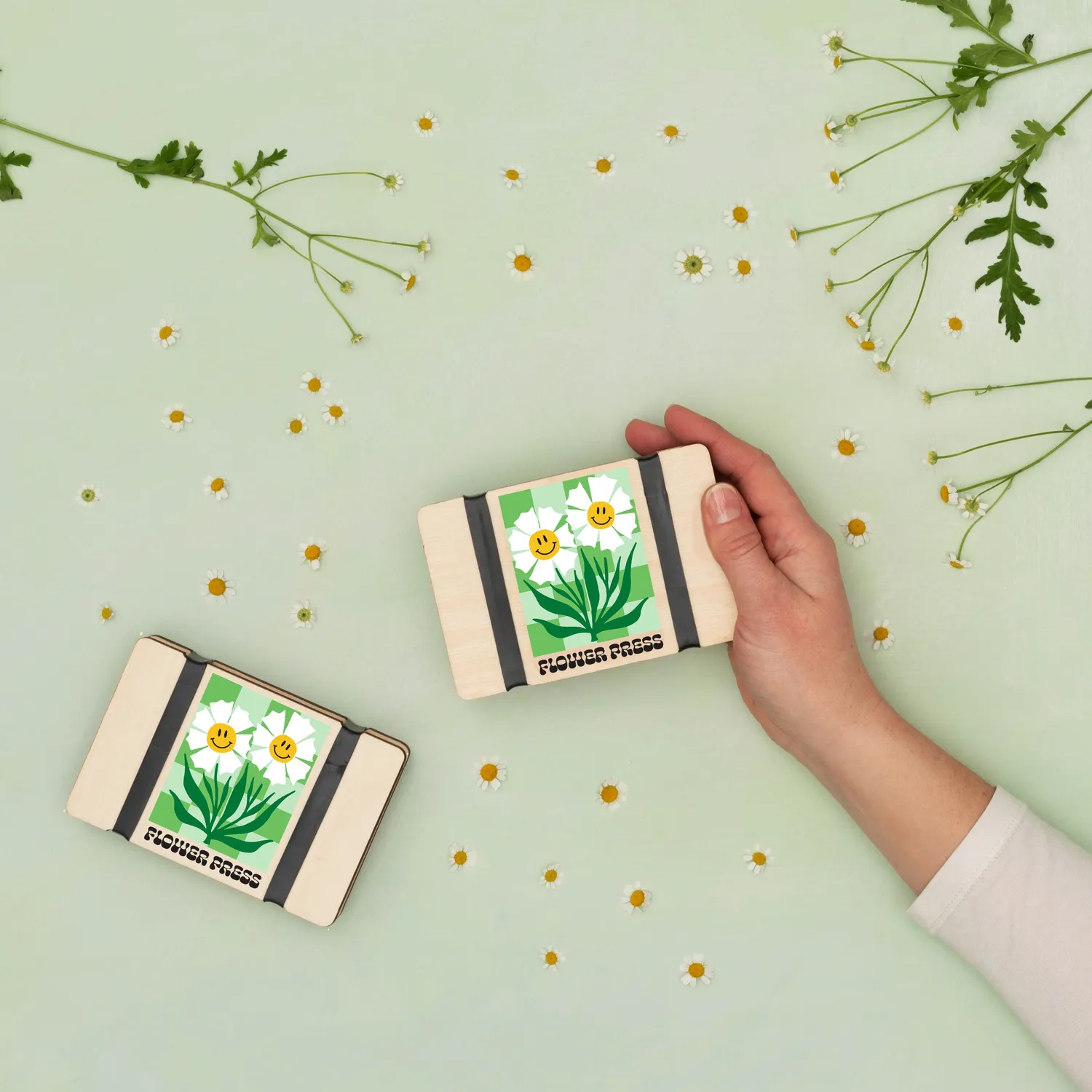 Studio Wald Pocket Flower Press bloemenpers groen 12x8 cm