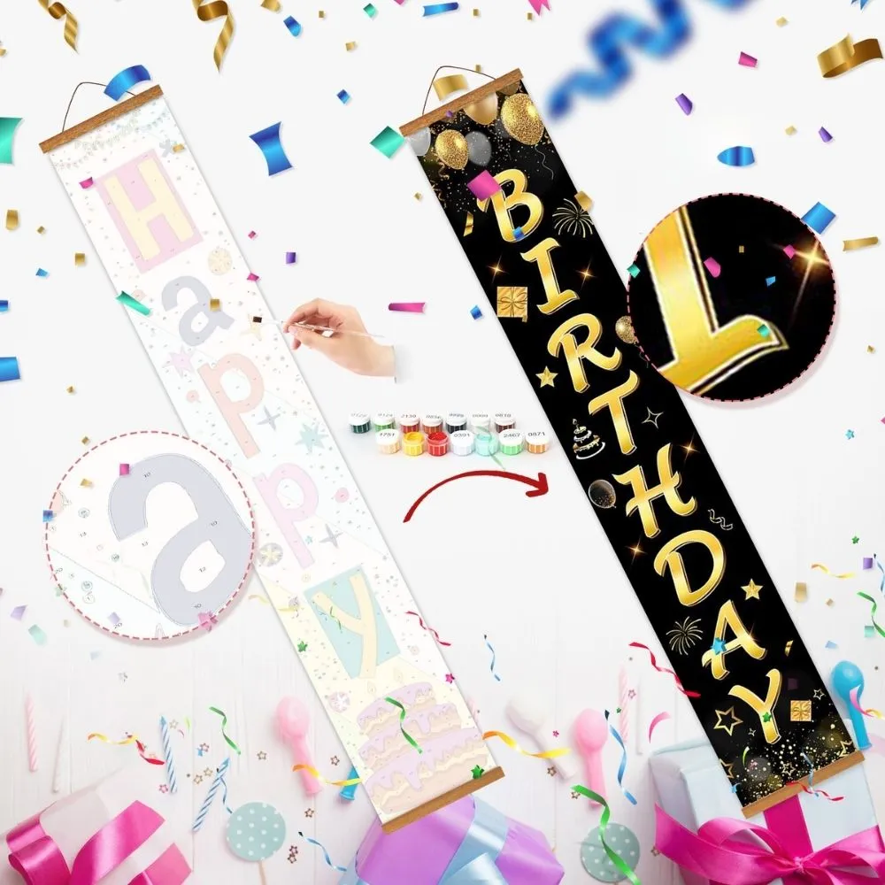 Figured'Art Feestvlaggetjes DIY deur banners schilderen 20x120cm