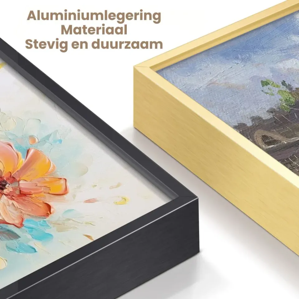 Figured'Art DIY aluminium frame 50x65 cm schilderijlijst zwart