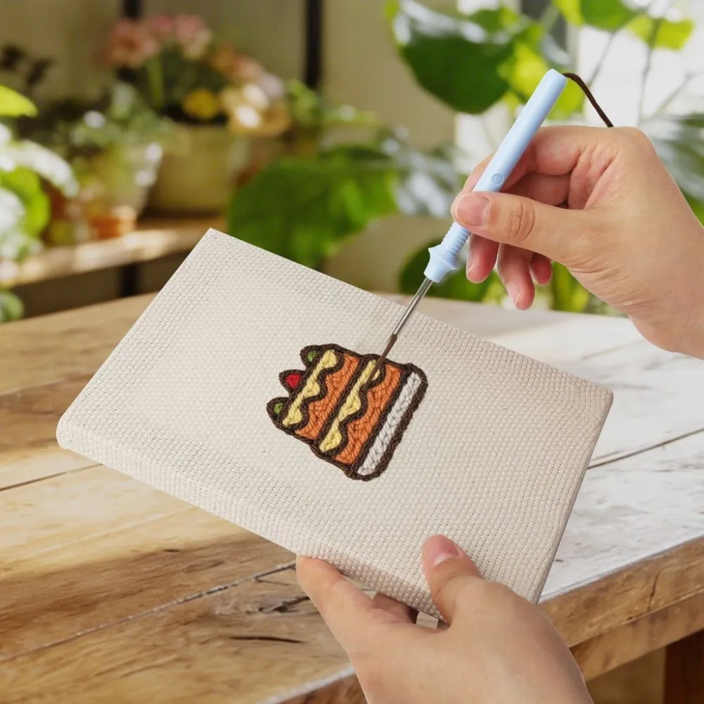 Figured'Art Taarten en Lekkernijen punch needle set 4 stuks