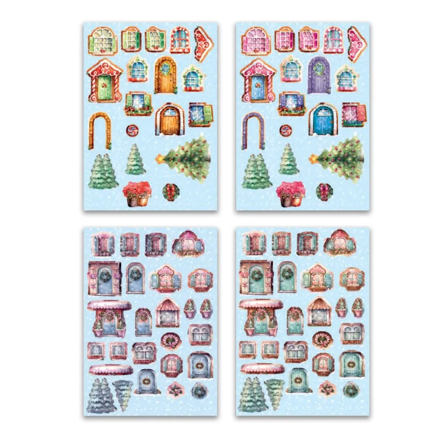 Craft Buddy Christmas Gingerbread House kaarten knutselset 24 stuks