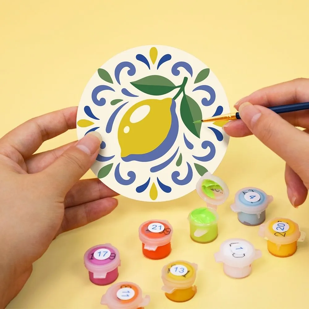 Figured'Art Mediterrane Motieven onderzetters 6 stuks 10cm