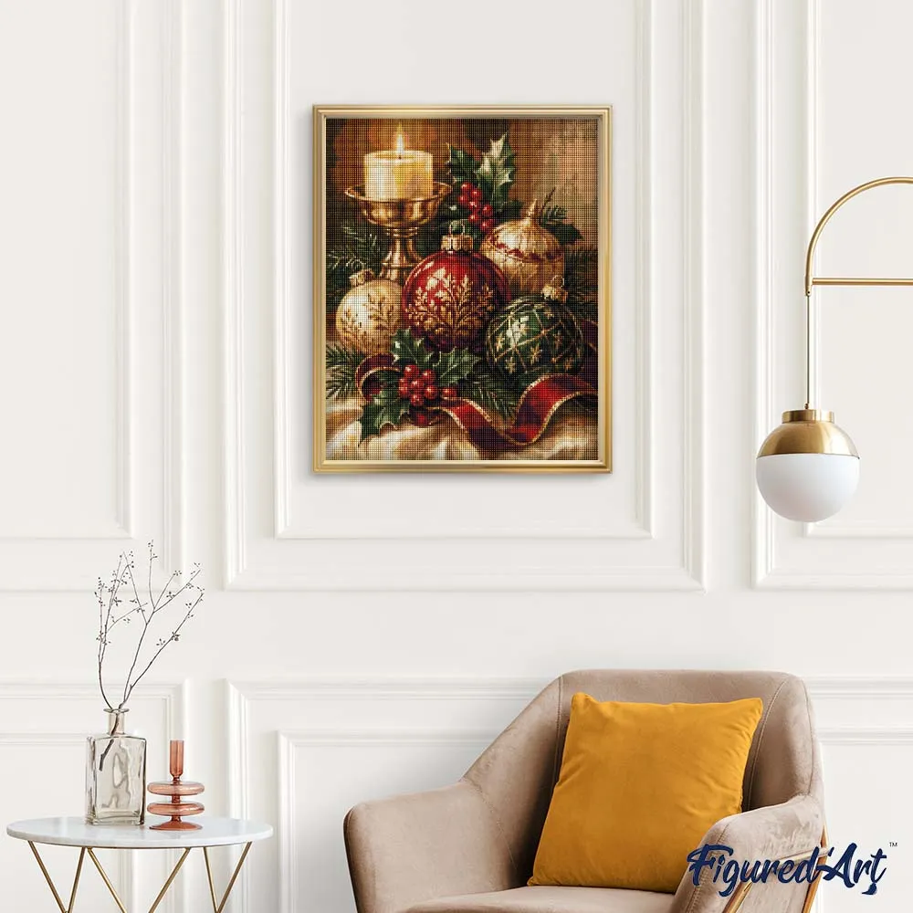 Figured'Art Feestelijke kerstdecoraties diamond painting 40x50 cm vierkant