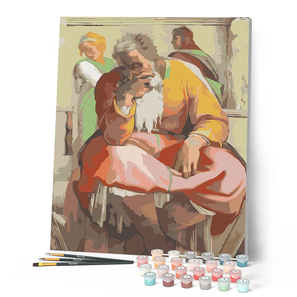 Figured'Art Profeet Jeremia Michelangelo schilderen op nummer 40x50