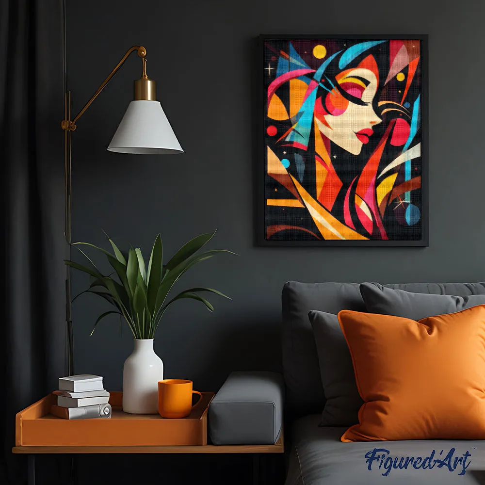 Figured'Art Kosmisch Meisje diamond painting 40x50 cm